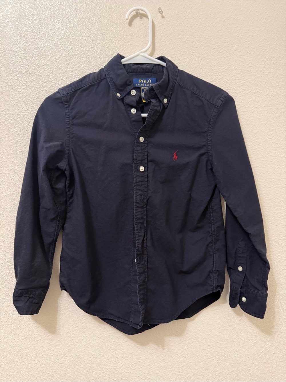 Polo by Ralph Lauren Navy Button-Down Shirt with Red Pony